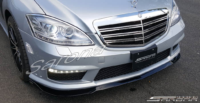 Custom Mercedes S Class  Sedan Front Lip/Splitter (2010 - 2013) - $590.00 (Part #MB-051-FA)